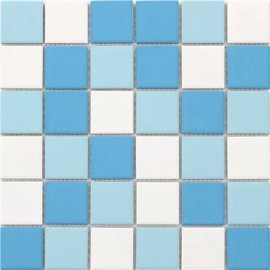 Mörkblå mosaik poolplattor