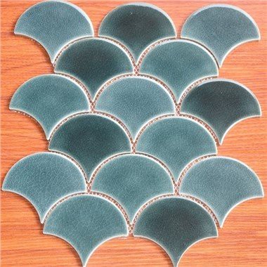 Fläktformad mosaikplatta Backsplash