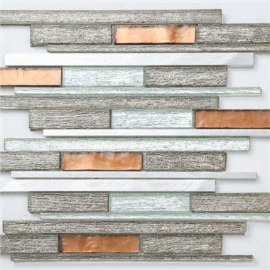 Glas blandad metall mosaik kakel