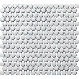 Vit marmor rund mosaikplatta